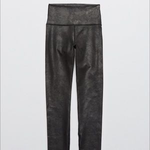 Aerie Black Faux Leather Leggings